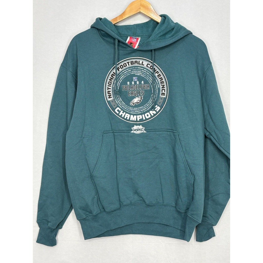 Philadelphia Eagles NFL Super Bowl Champions Hoodie Sweatshirt Mens Green M NWT